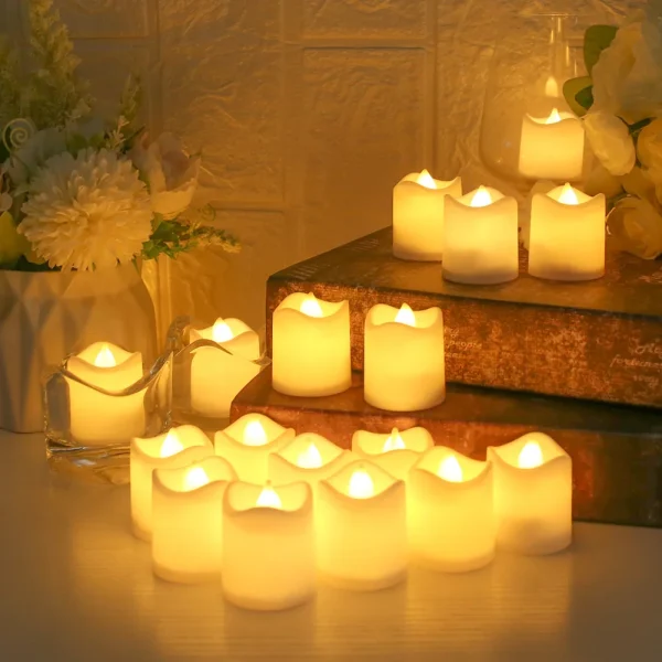 12/24Pcs Flameless LED Candle Battery Operated Flickering Candle For Home Christmas Party Wedding Decoration Tealight Candles - Image 14