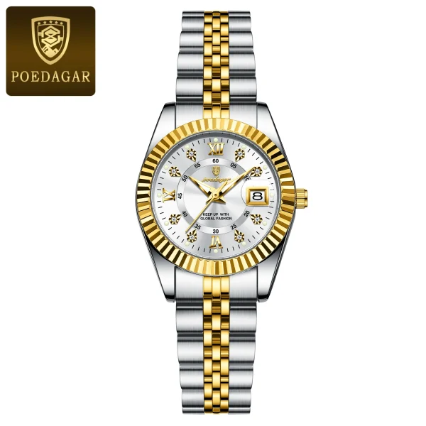 POEDAGAR Luxury Elegant Watch for Women Waterproof Luminous Date Ladies Watch Stainless Steel Quartz Women's Watches Girl Reloj - Image 10