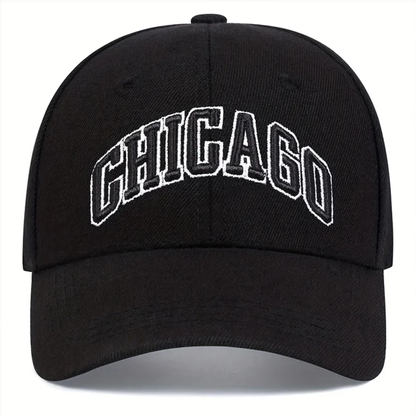 Unisex CHICAGO Letter Embroidery Baseball Caps Spring Autumn Outdoor Adjustable Casual Hats Dad Hat Sunscreen Hat - Image 4