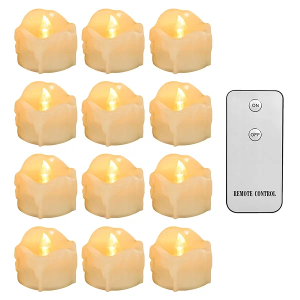 12/24Pcs Flameless LED Candle Battery Operated Flickering Candle For Home Christmas Party Wedding Decoration Tealight Candles - Image 10