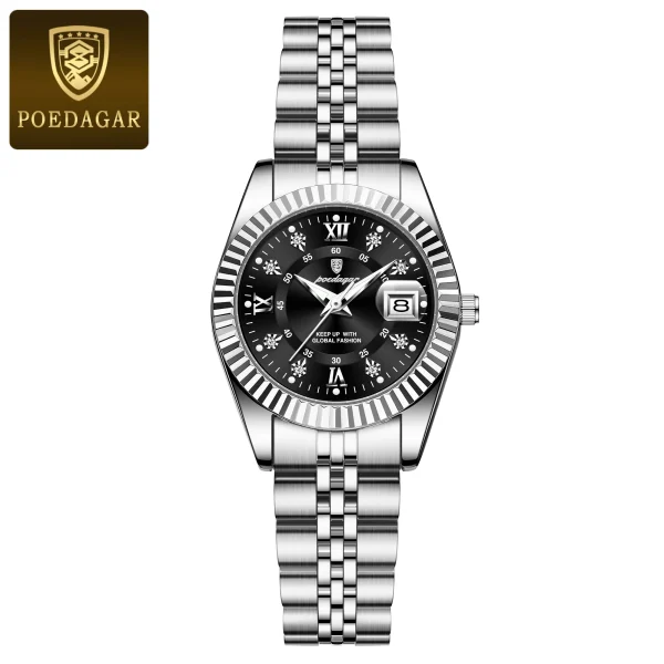 POEDAGAR Luxury Elegant Watch for Women Waterproof Luminous Date Ladies Watch Stainless Steel Quartz Women's Watches Girl Reloj - Image 9
