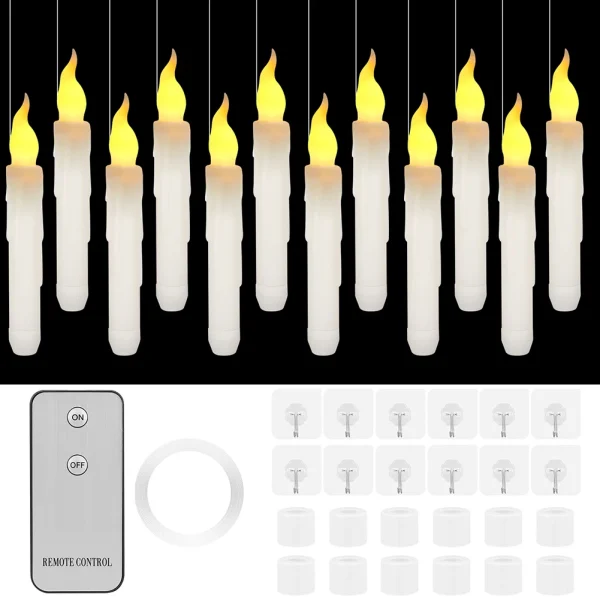 12/24Pcs Flameless LED Candle Battery Operated Flickering Candle For Home Christmas Party Wedding Decoration Tealight Candles - Image 20
