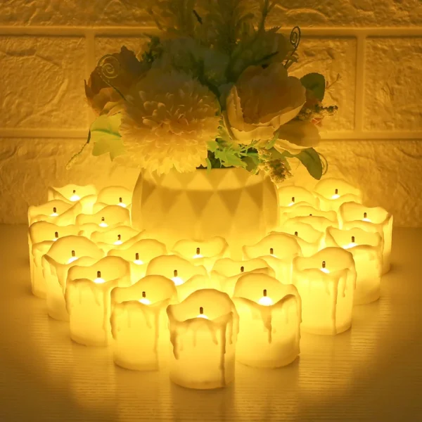 12/24Pcs Flameless LED Candle Battery Operated Flickering Candle For Home Christmas Party Wedding Decoration Tealight Candles - Image 22