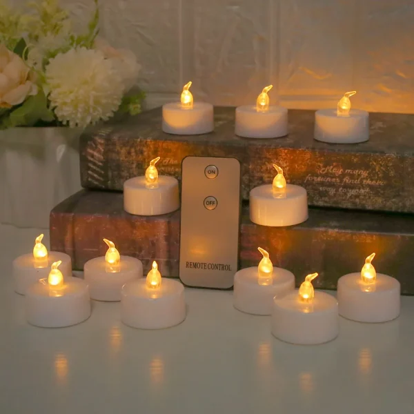 12/24Pcs Flameless LED Candle Battery Operated Flickering Candle For Home Christmas Party Wedding Decoration Tealight Candles - Image 21