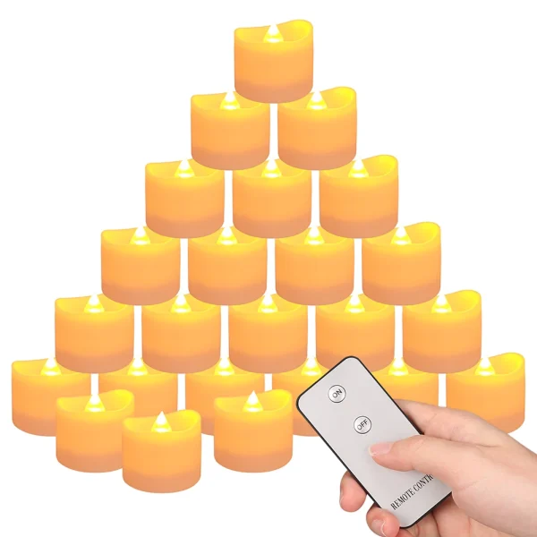 12/24Pcs Flameless LED Candle Battery Operated Flickering Candle For Home Christmas Party Wedding Decoration Tealight Candles - Image 19