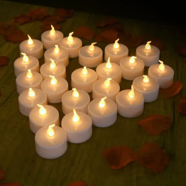 12/24Pcs Flameless LED Candle Battery Operated Flickering Candle For Home Christmas Party Wedding Decoration Tealight Candles - Image 7