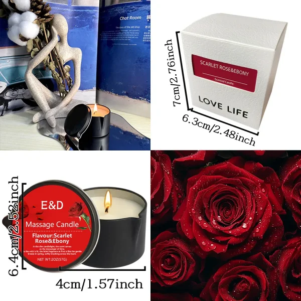 Massage Oil Candle,for Stress Relief and Skin Moisturizing,scented candles aromatherapy SM Product Spa Essentials,luxury candles - Image 3