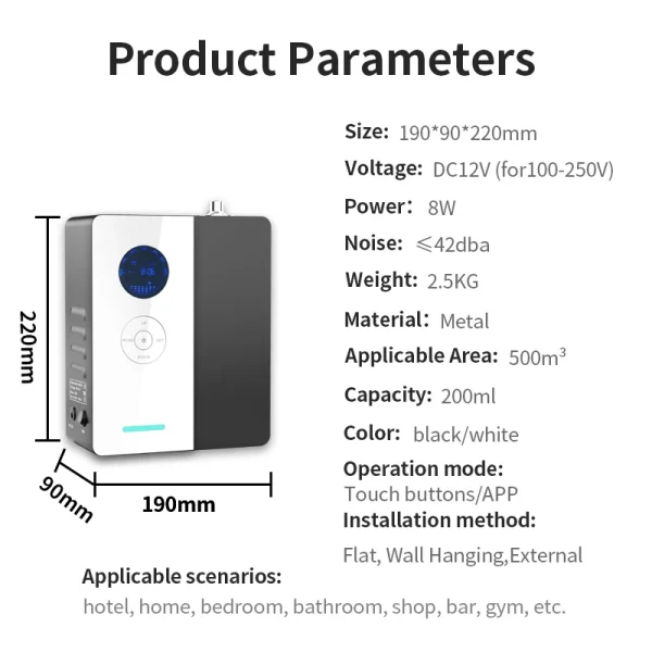 VanGogh360 Coverage of 1800 Square Feet Perfume Wifi Diffuser Electric Environmental Fragrance Air Freshener HVAC Smart Home - Image 6