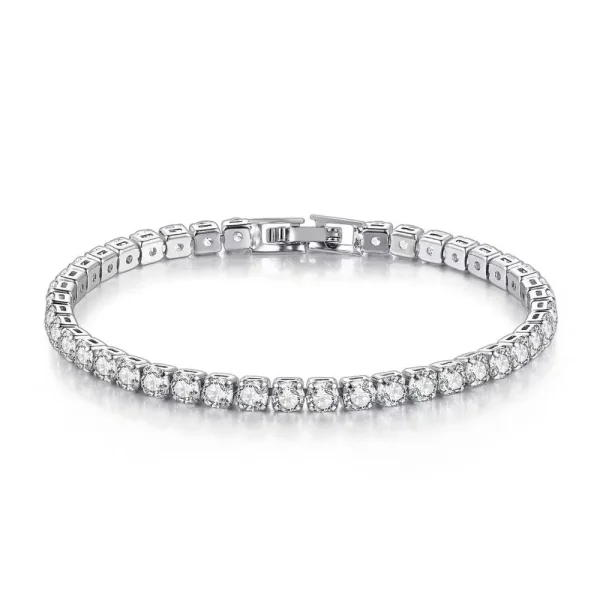 Lihong S925 Sterling Silver Bracelet Zirconia Tennis Ball Women Fashion Simple Engagement Wedding Charm Jewelry 4mm 16-20cm - Image 7