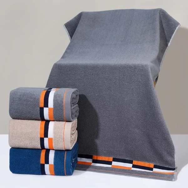 Adult Household Bath Towel Pure Cotton Thickened Jacquard Hotel Four Seasons Universal High Quality Bath Towel - Image 3