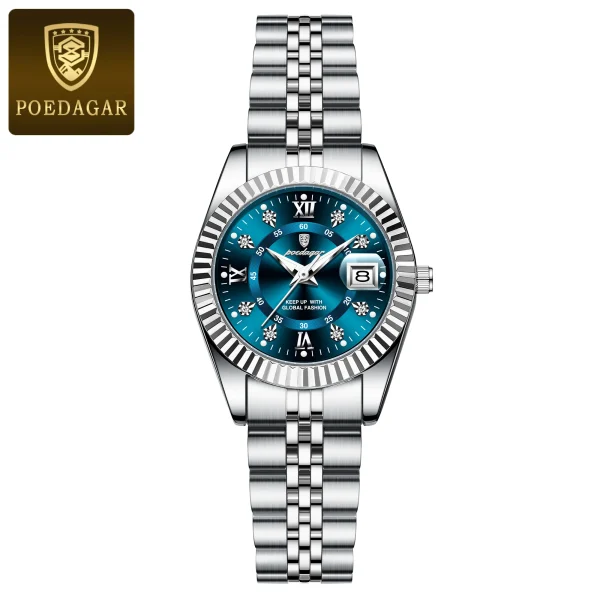 POEDAGAR Luxury Elegant Watch for Women Waterproof Luminous Date Ladies Watch Stainless Steel Quartz Women's Watches Girl Reloj - Image 7