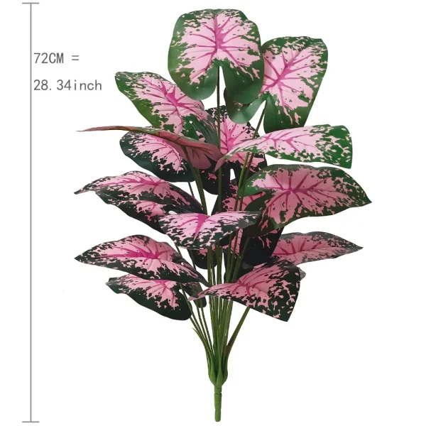 Pink Leaf Potted Plants Fake Artificial Plants Decoration Artificial Flower Simulation Ornament For Home Decor Party Wedding Dec - Image 8