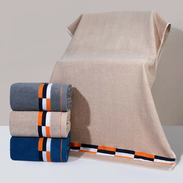 Adult Household Bath Towel Pure Cotton Thickened Jacquard Hotel Four Seasons Universal High Quality Bath Towel - Image 4